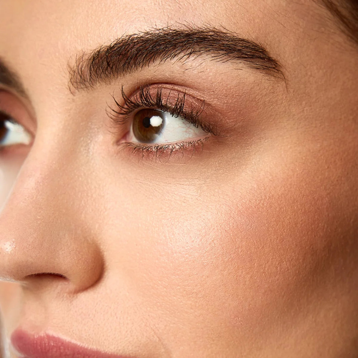 Close-up of a woman's eye with makeup