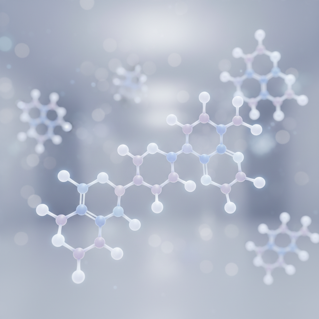 Molecular structure on a blurred background